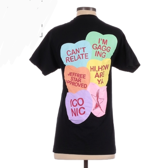 🆕 Jeffree Star Black Valentine's T-shirt with Logo, X-Large, NWOP - Picture 1 of 12